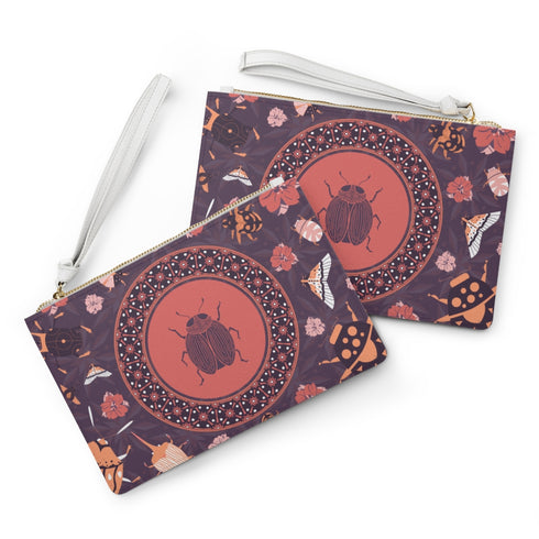 Orange Beetle Bug Wristlet